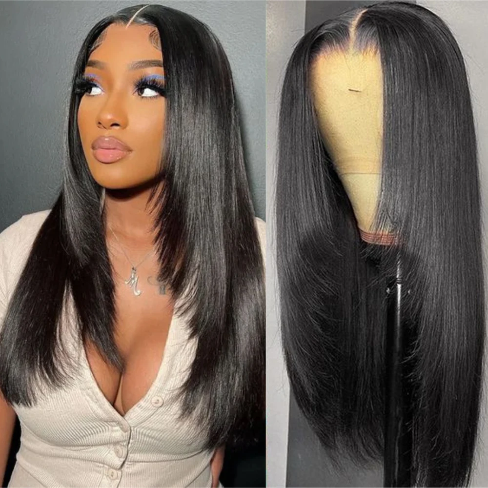 

Straight Lace Front Wig Layer Cut Human Hair Wigs For Women Brazilian Human Hair Remy Transparent 13x4 13x6 Lace Frontal Wig