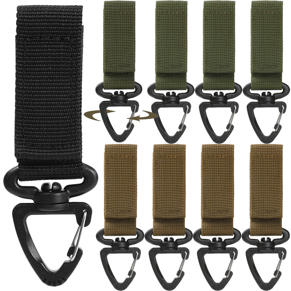 Outdoor Camping Webbing Hooks Rotatable Triangle Hook Backpack Mountaineering Buckle Multifunctional Hook and Loop Hook Tools