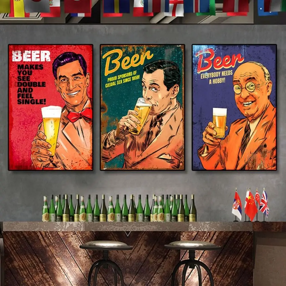 

Beer Iron Metal Tin Signs Posters Plaque Wall Art Decor Decorative Vintage Funny Retro Signs Shop