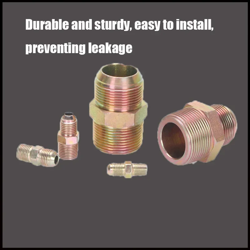 Straight Through Male Connector NPT 7/16 9/16 U3/4 7/8 to BSP 1/8 1/4 3/8 1/2 74° External Cone/British Pipe Fittings Adapter - Image 6