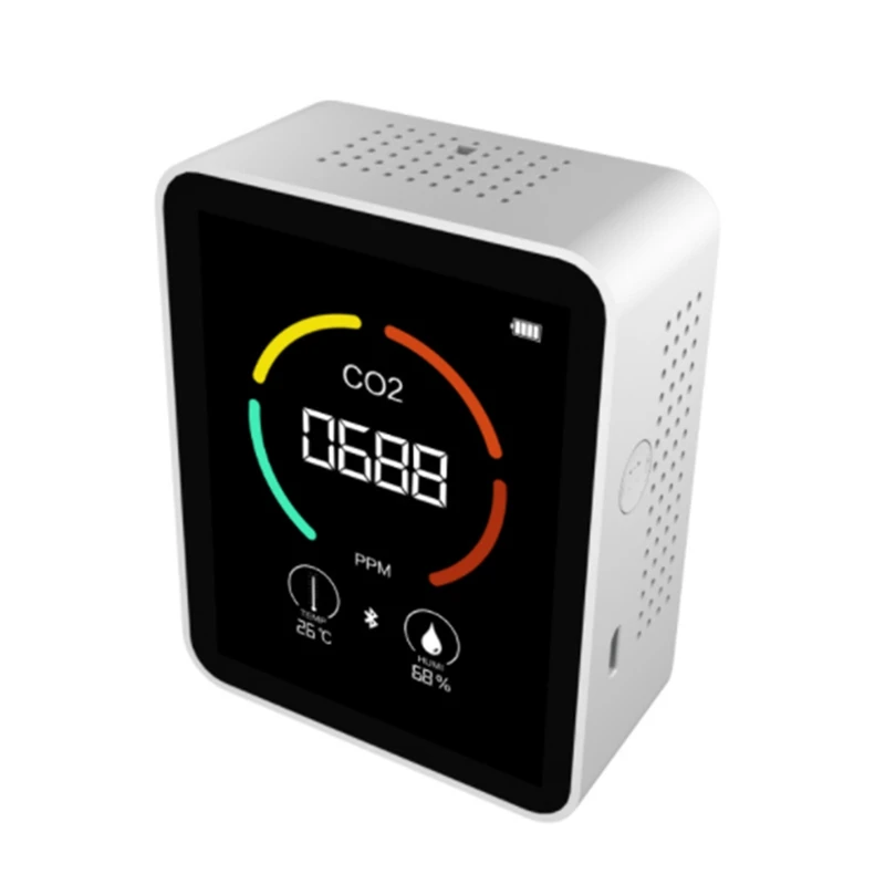 Air Monitor CO2 Carbon Dioxide Detector Air Quality Temperature Humidity Monitor Support Bluetooth APP Control