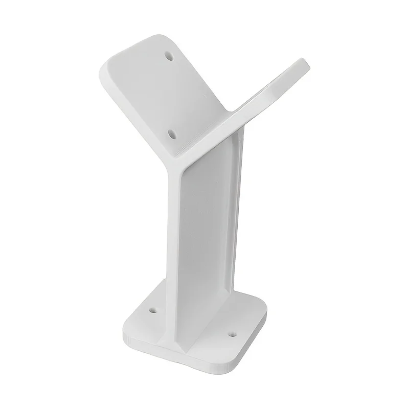White Eufy S340 stand-alone camera, corner mounting bracket, long arm, external type