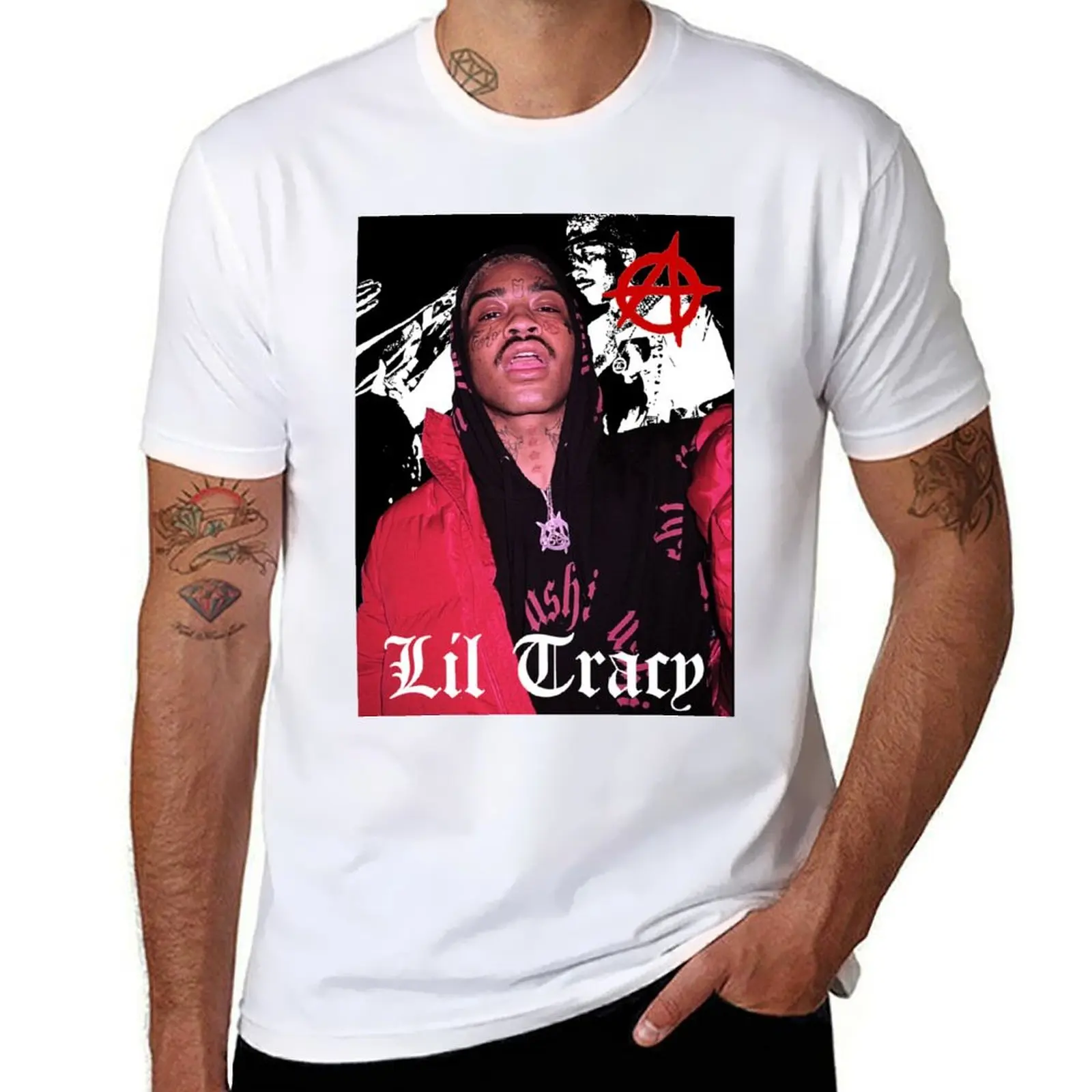

Lil Tracy T-Shirt cotton t shirt man black cotton t-shirt plain for man package T-Shirt