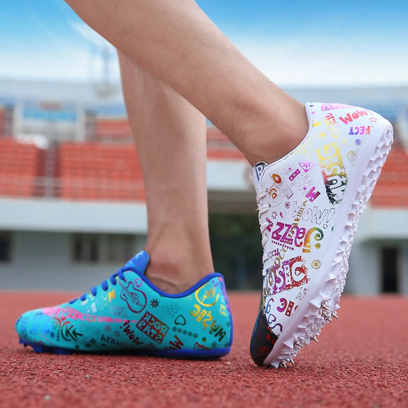 Athletic Spikes Shoes for Men and Women, Professional Training Running Shoes, Track and Field Racing, Jumping Shoe