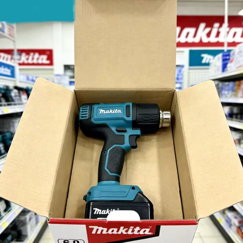 Batteria Makita 18V 6.0Ah Makita Dhg181 550 ° Pistola termica a controllo di temperatura, 18V, senza fili, portatile, con display a LED.