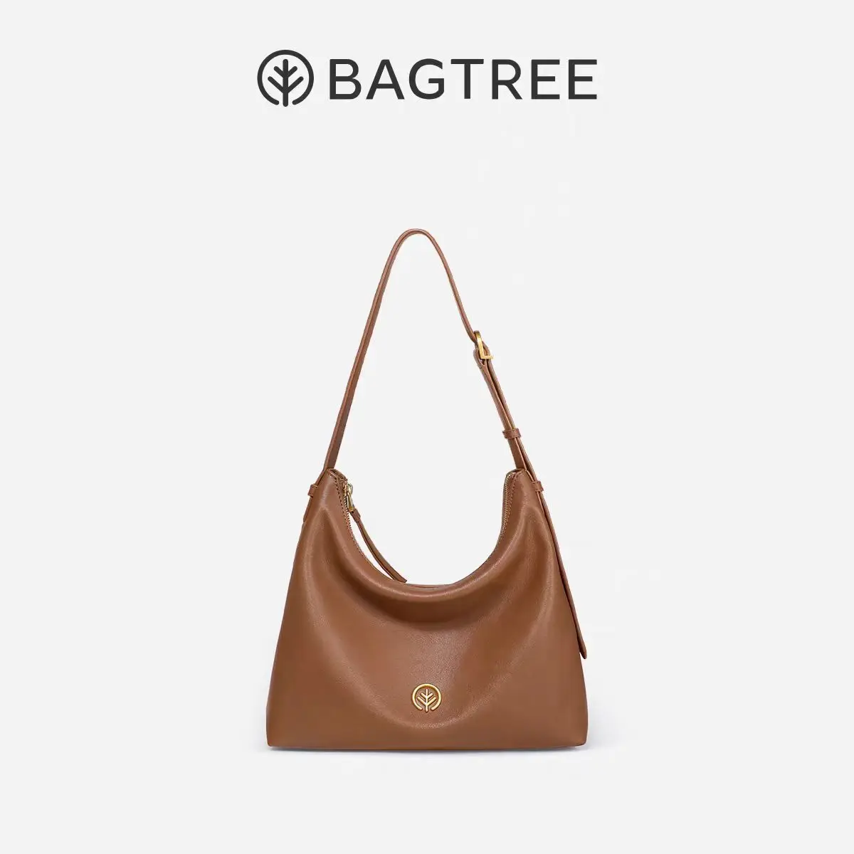 

BAGTREE Commuter Bag Top-grain vegetable-tanned cowhide hobo bag Casual single-shoulder bag