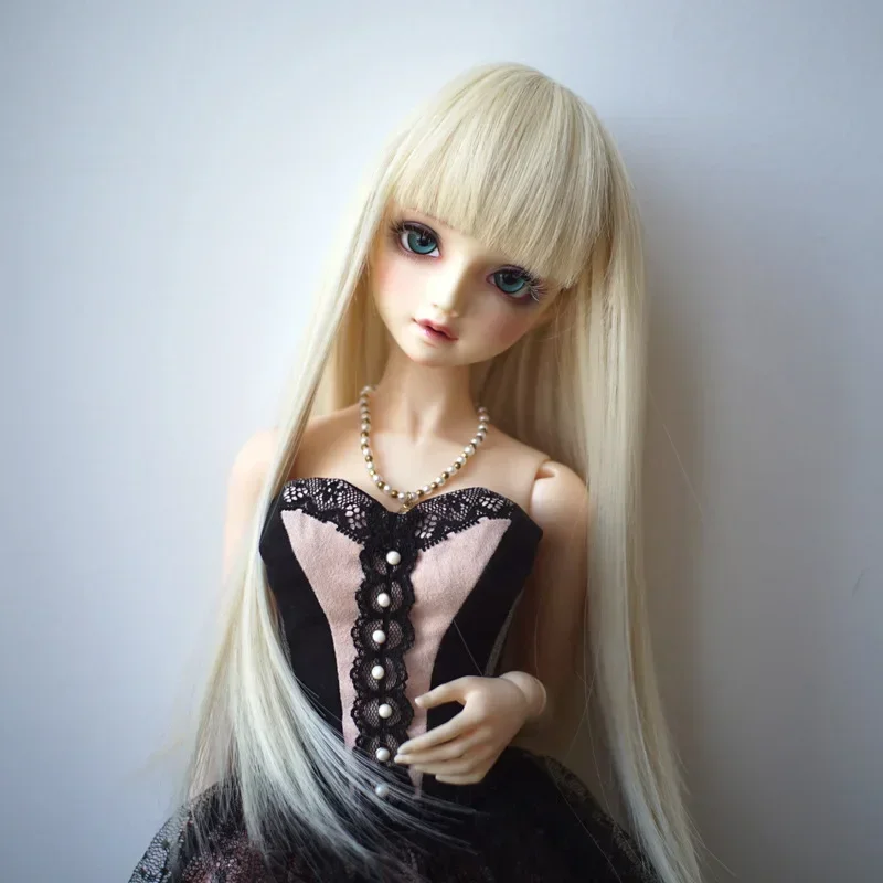 BJD SD 1/3 1/4 1/6 1/8 ke er Puppe Perücke Hochtemperaturfaser rosa Haar