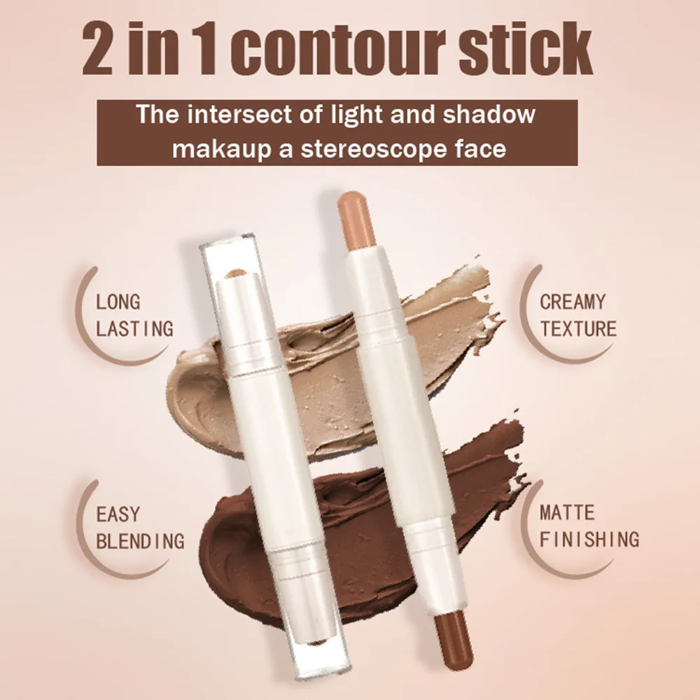 Contour Stick Double Head Contour Pen Waterproof Matte Highlighters Shadow Contouring Pencil Cosmetics Private Label Wholesale