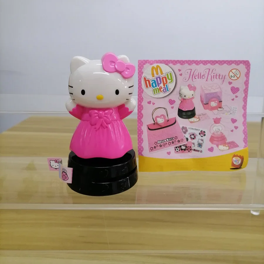 Hello Kitty Swipe Card Reader Sticker Wobble Shaky Doll Interavtive Girls Birthday Gifts Table Figure Ornaments