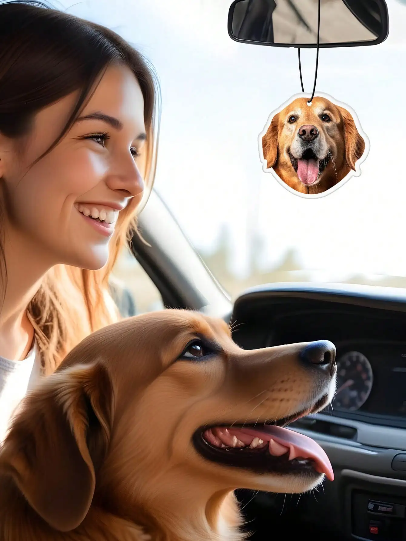 Custom Photo Car Air Freshener Double Sided Personalized Hanging Ornament 10 Scents Car Decor Gift for Couples Friends image 4