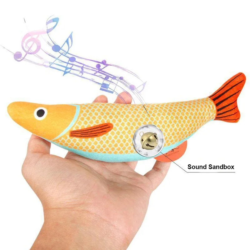 Cat Toy Catnip 3D Simulation Fish Goldfish Kitten Toys Pillowfish Interactive Sounding Cat Chew Bite Plush Toys Cat Supplies Toy