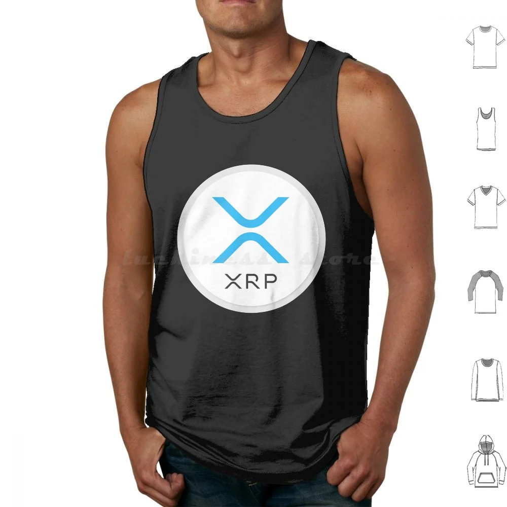 Débardeurs en coton imprimés avec logo XRP, Bitcoin, Ethereum et motifs militaires