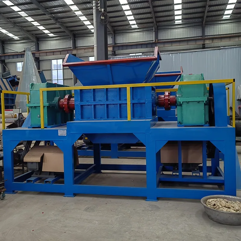 Customized Heavy Duty Industrial Dual Shaft Shredder For Recycling Car Shells And Waste Tyres Automotive Waste Processing