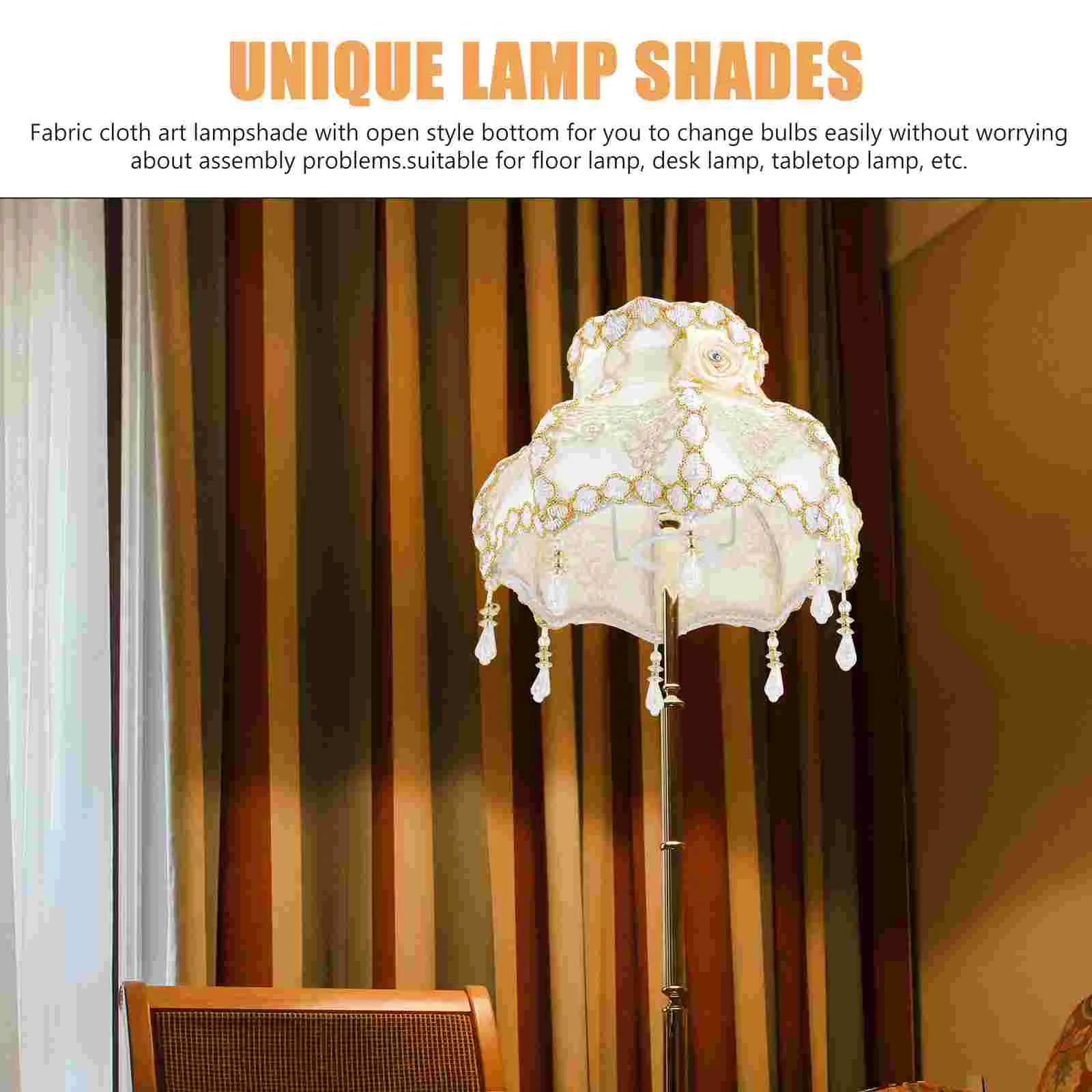 European Lampshade Tassel Retro Decor Unique Hotel Fabric Fringe for Table