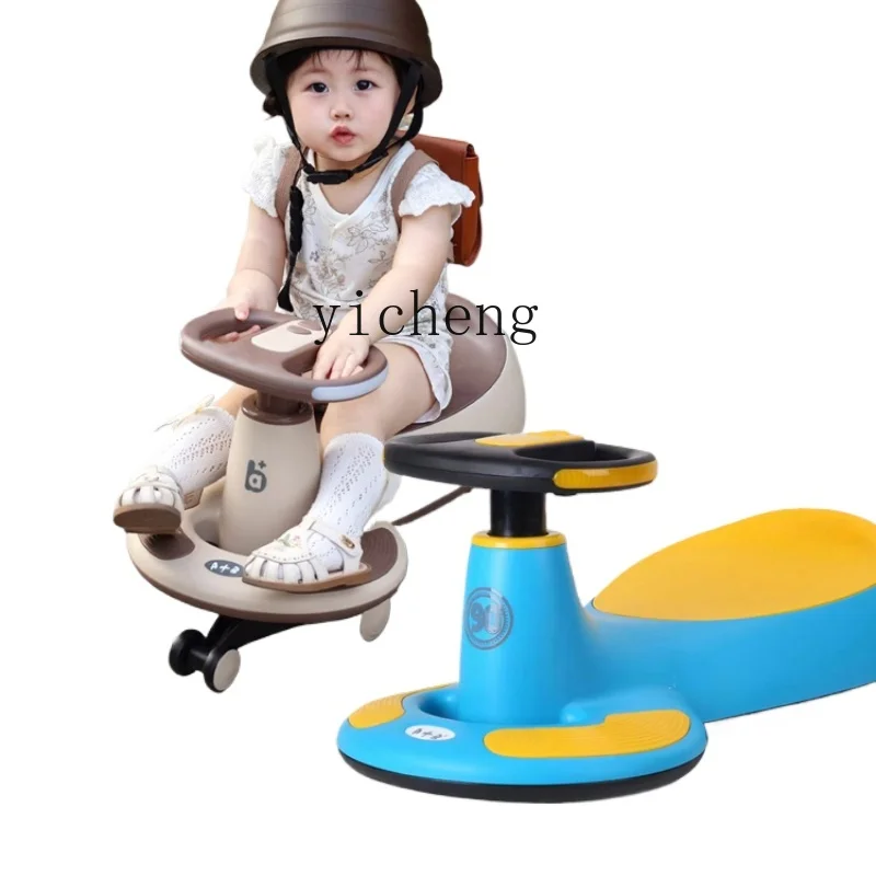 Roda anti-rolagem universal para o bebê, Carro de balanço do bebê XL, Brinquedo com roda silenciosa, Música