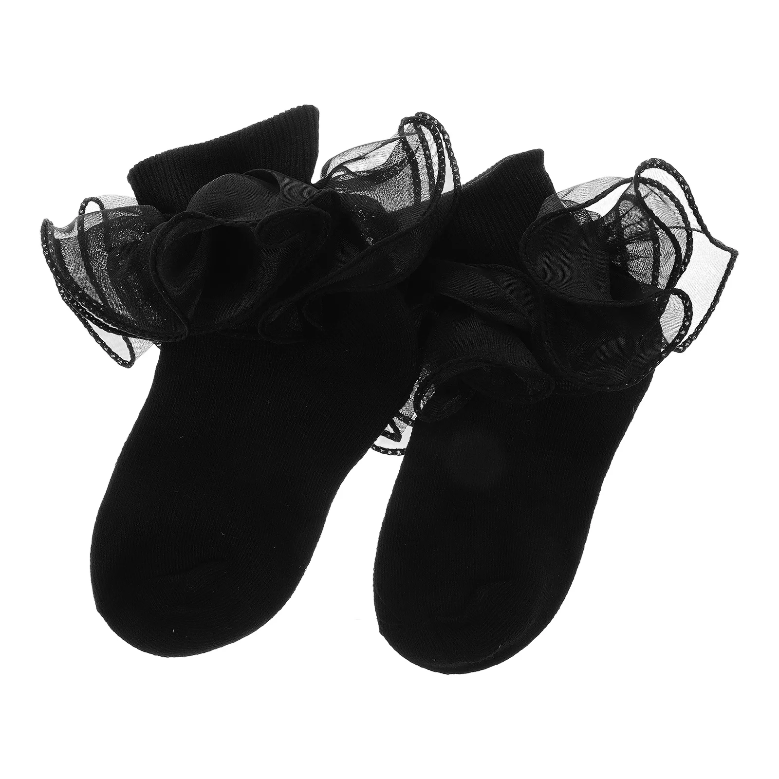 

1pcs Lace Cotton Frilly Aesthetic Black Baby Toddler Ruffle Socks Girls Women Thin Breathable Elastic Spring Summer