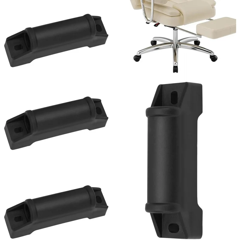 4Pcs Replaceable Office Chair Footrest Slider Pads, Durable Chair Foot Rest Attachment Sliding Mats, Convenient Replacement