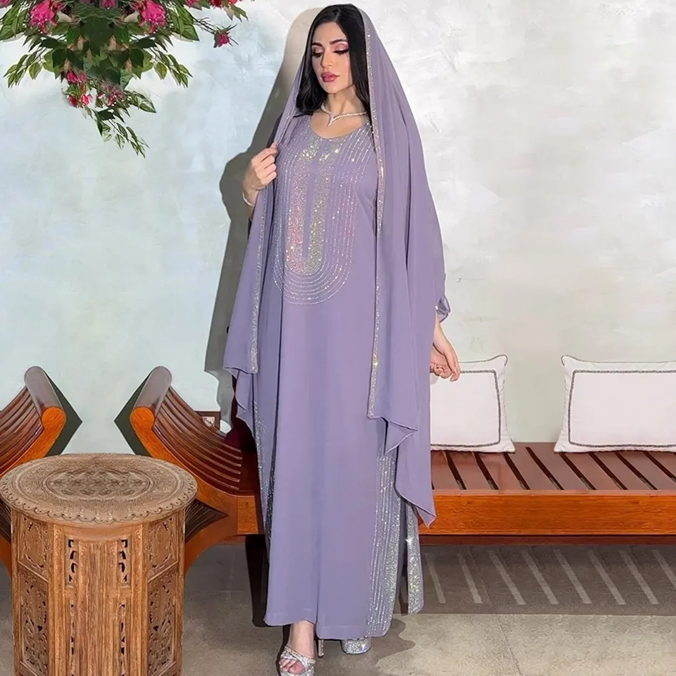 Ramadan Eid Abaya Embroider Dubai Turkey Muslim Hijab Dress Islamic Clothing African Dresses For Women Robe Musulmane Djellaba