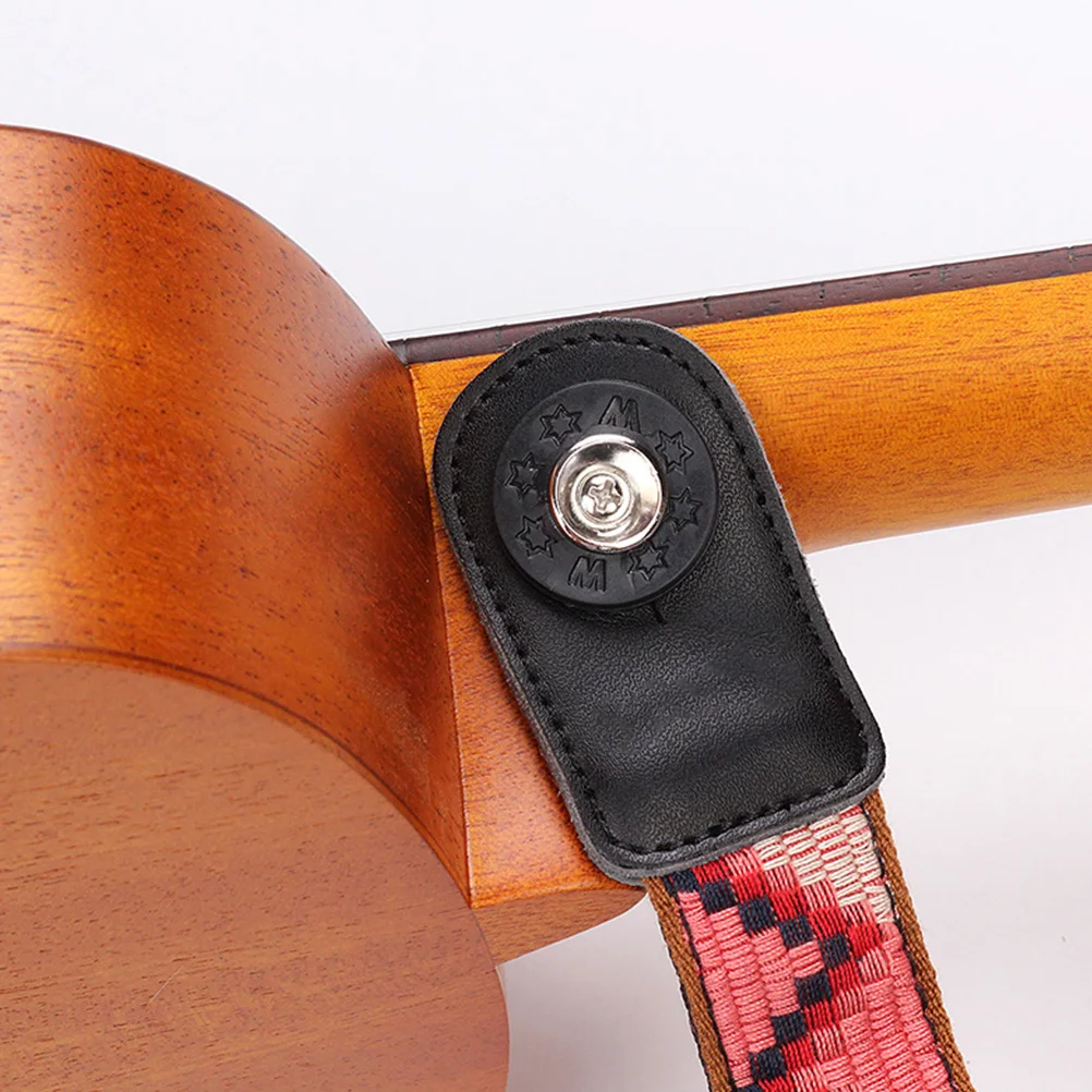 

20 Pcs Guitar Straps Anti-slip Buckle Gasket Decor Black Pe Musical Accessories