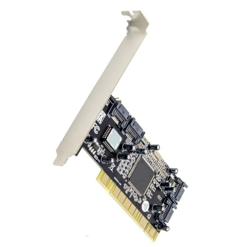 

1 шт. новая 4-портовая карта расширения SATA PCI, адаптер PCI для SATA, аксессуар для RAID 5
