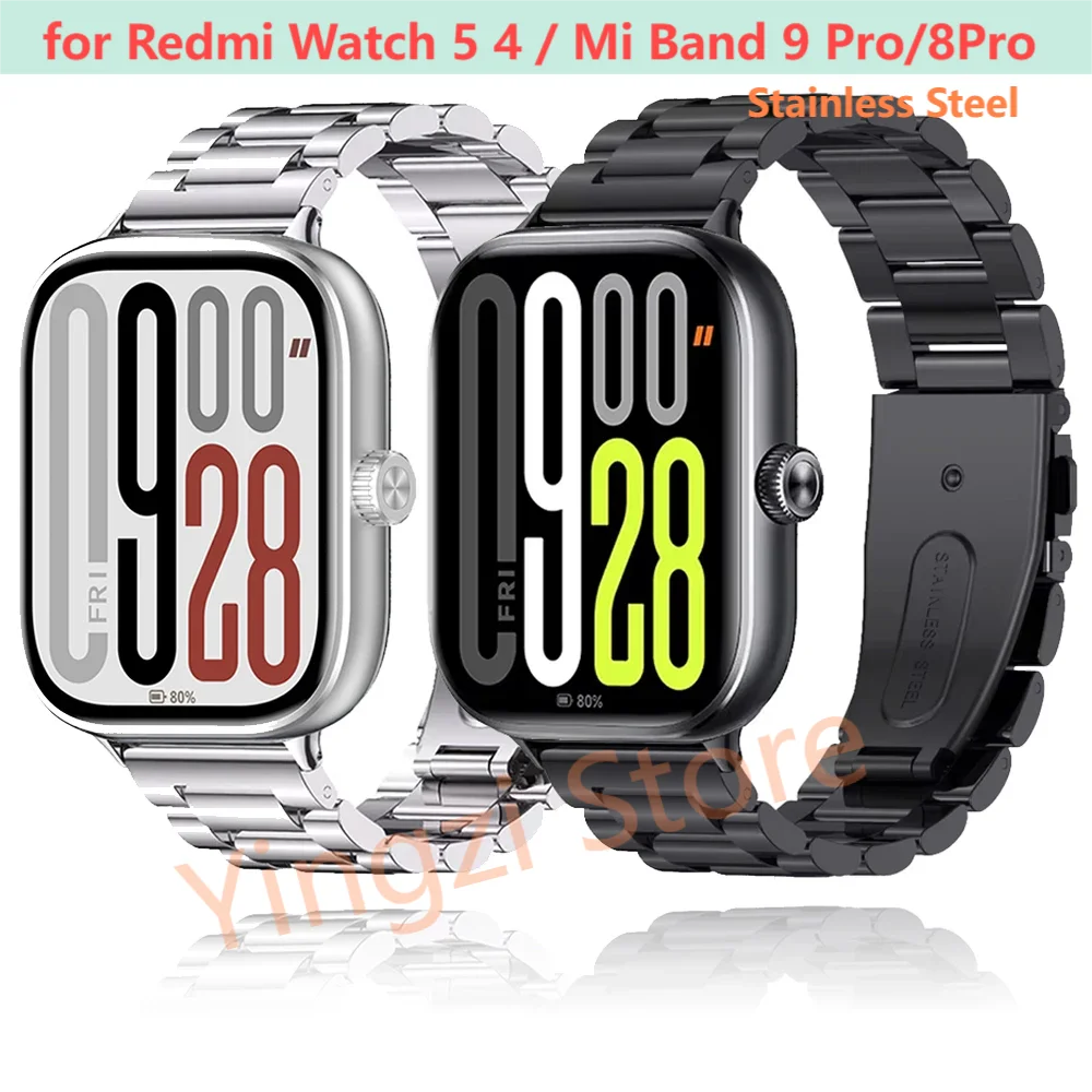 

Ремешок из нержавеющей стали для Redmi Watch 5/4, умные часы, миланская беспроводная петля, магнитный браслет для Mi Band 9Pro 8Pro, браслет