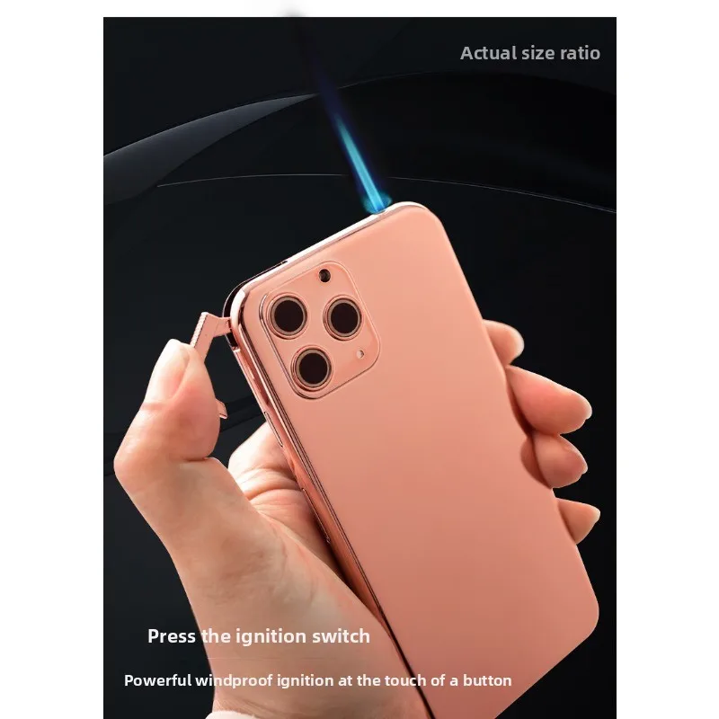 New Creative Mobile Phone Design Inflatable Lighter Windproof Personalized Mobile Phone Model Simulation Cigarette Lighter