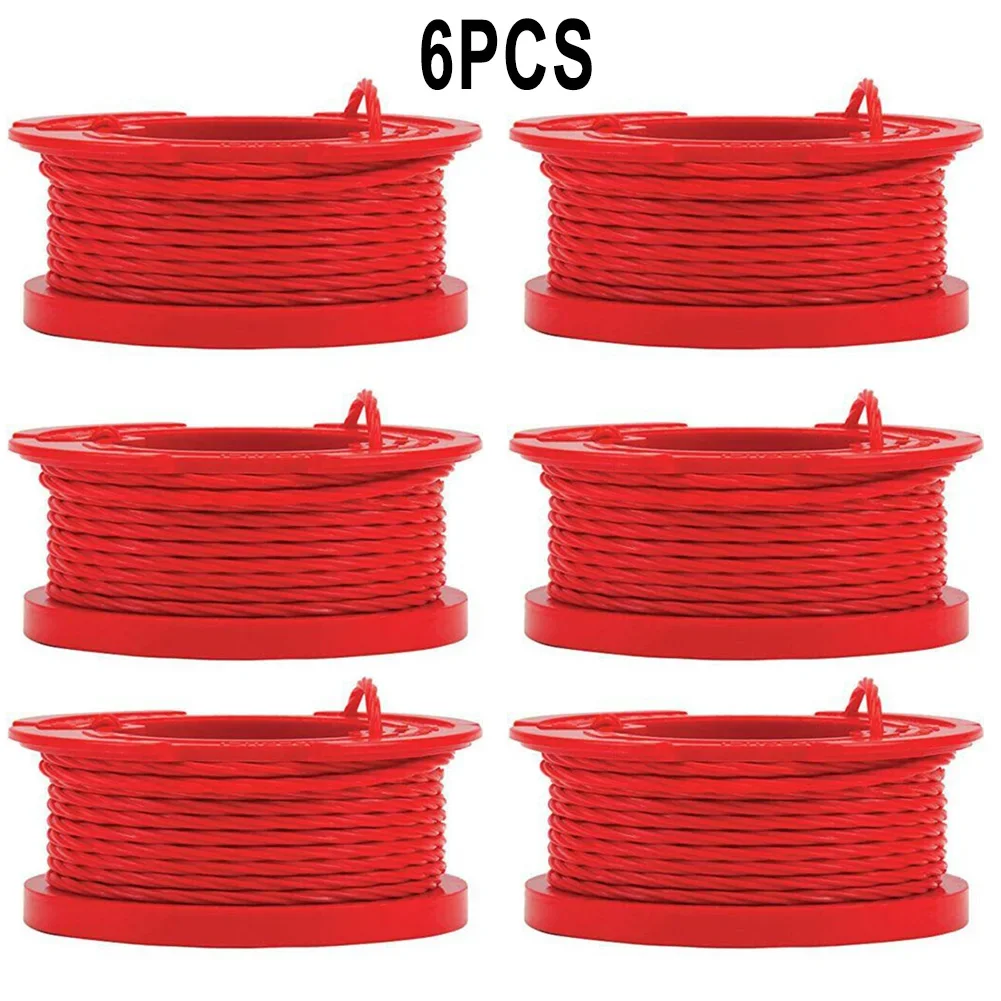 3/6pcs Trimmer Spools Line 6.1M Red Trimmer Line For Craftsman CMCST910 CMZST080 Lawn Mower Accessories Garden Power Tools