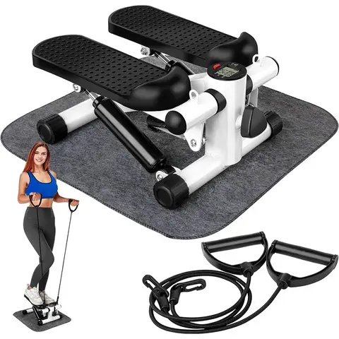 LED 디스플레이 장착 미니 스테퍼 – 최대 120kg, 트위스트 기능과 풀 로프 운동 장비 포함 슬리밍 러닝 머신