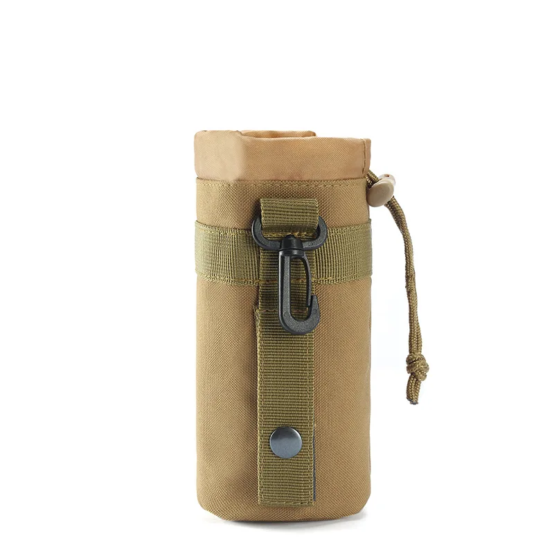 Oxford-bolsa para hervidor táctico de camuflaje molle portátil para exteriores, resistente al desgaste, portátil, para colgar en la cintura, portavasos de agua