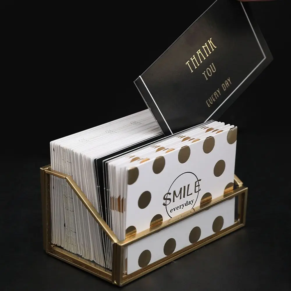 

Металлическая стеклянная подставка для визитных карточек, профессиональная прочная офисная подставка для визитных карточек, элегантная