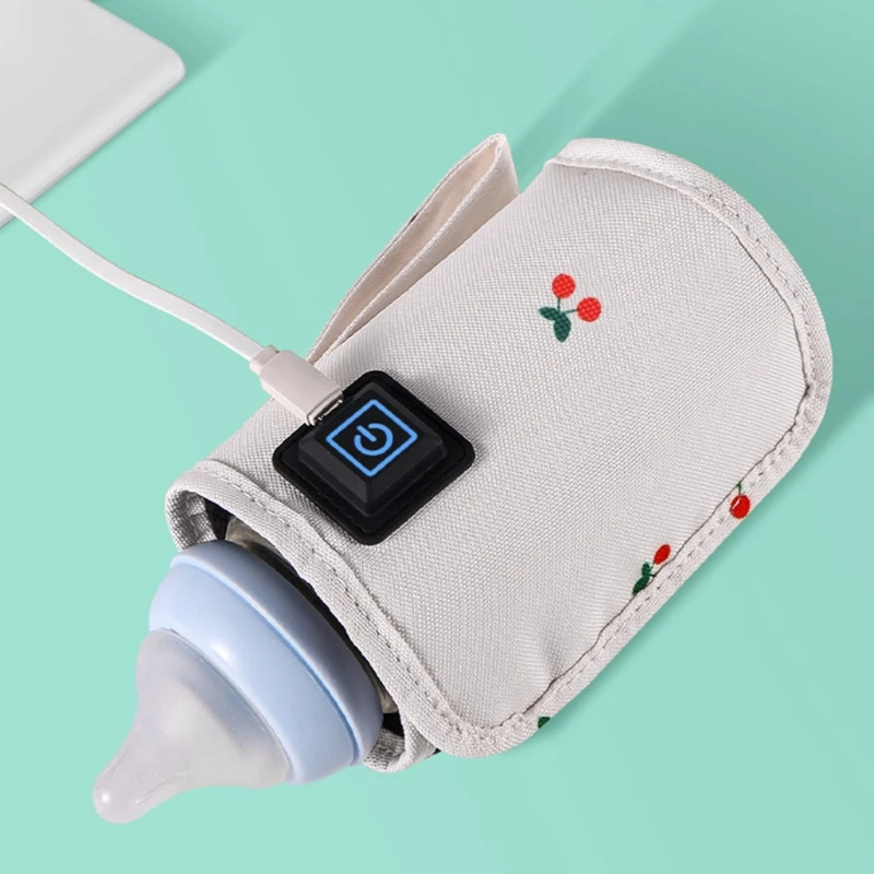 Portable USB Baby Bottle Warmer Bag Travel Milk Warmer Infant Feeding Bottle Thermostat Food Warm Cover