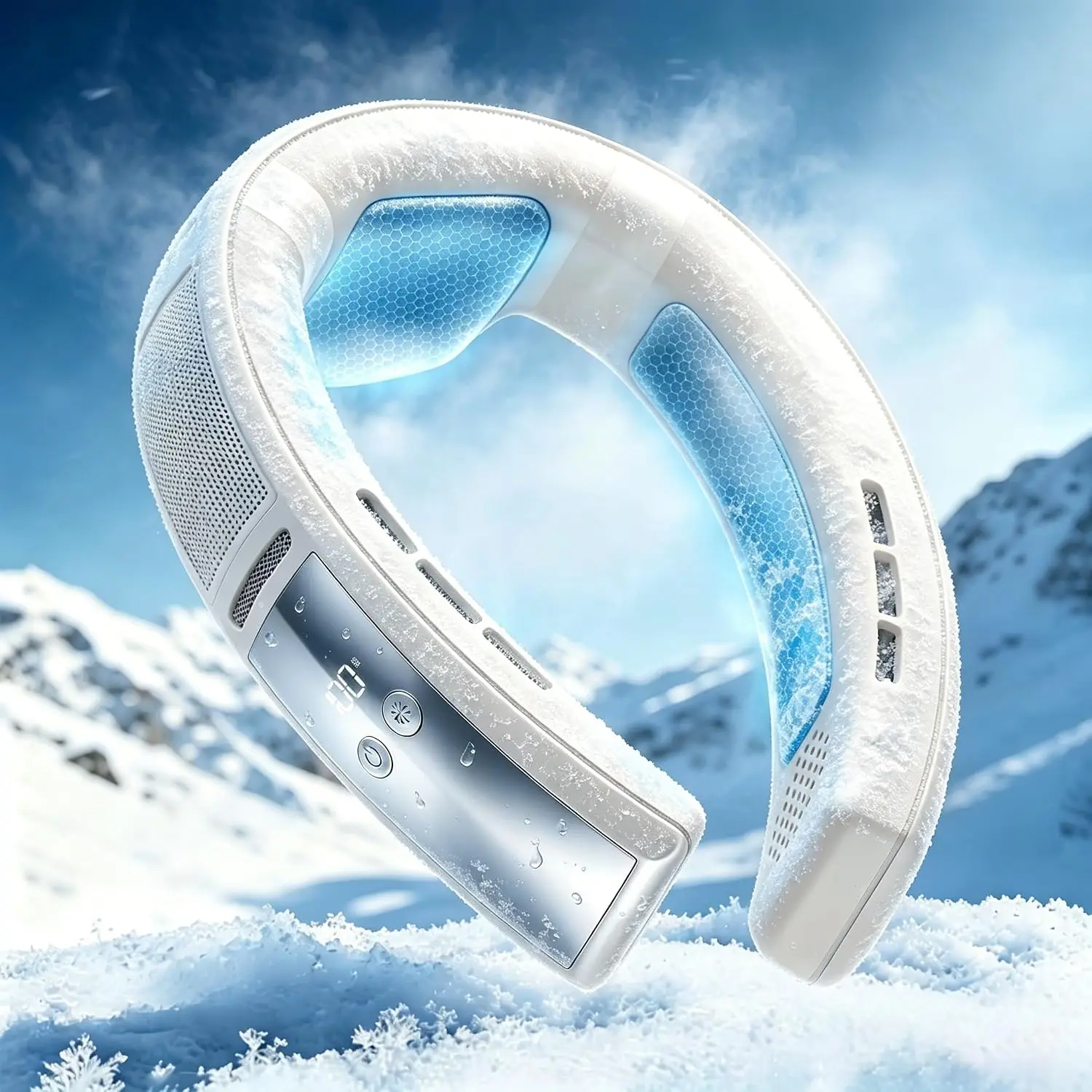 2026 Latest Neck Air Conditioner, Quiet Anti-Hair Pinch Bladeless Fan, 10000 mAh Long Endurance Version Portable Neck Fan, Great