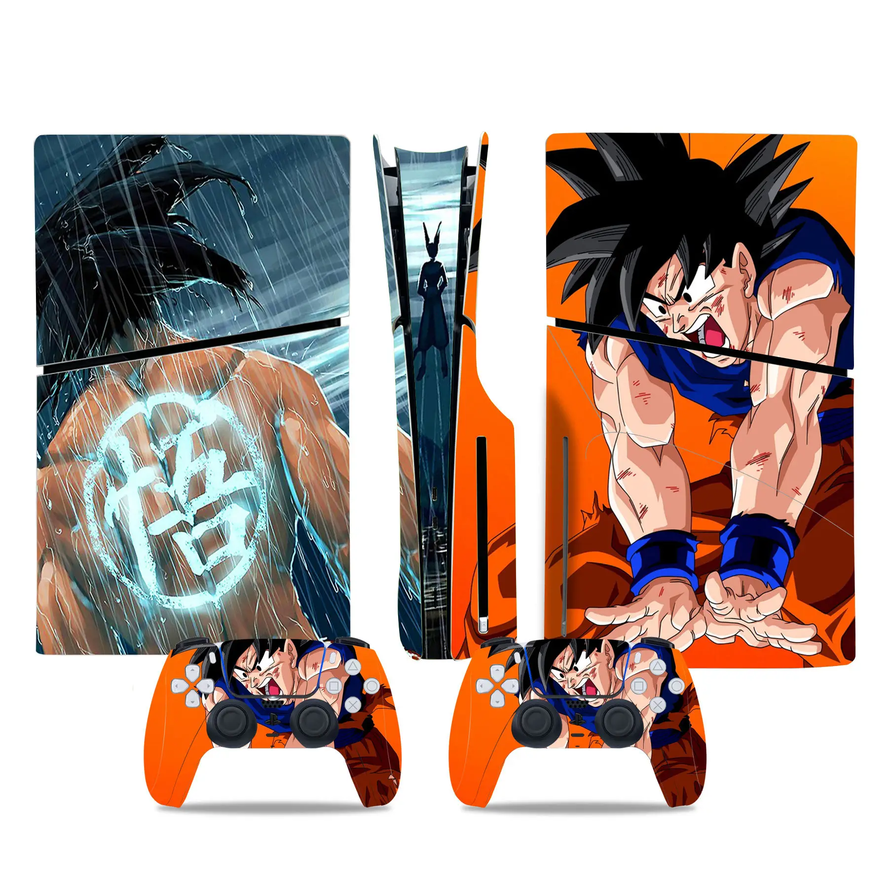 Dragon Ball Skin Sticker for Sony PS5 Slim Disc Digital Game Console Gamepad Case Anime Protector Cover Vinyl Skin Sticker