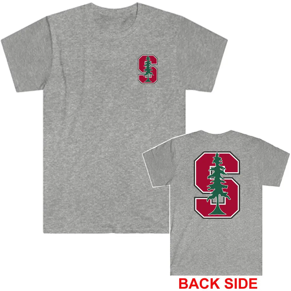 Stanford University Logo Men\'s Grey T-Shirt Size S to 5XL