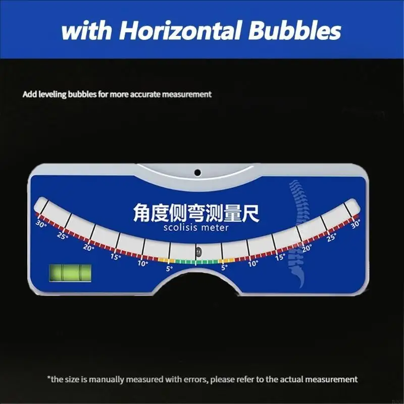 Scoliosis Test Meter 0-30° Measurement Evaluation Diagnosis of Back and Spine ScoliosisScoliometer with Bubble Level,