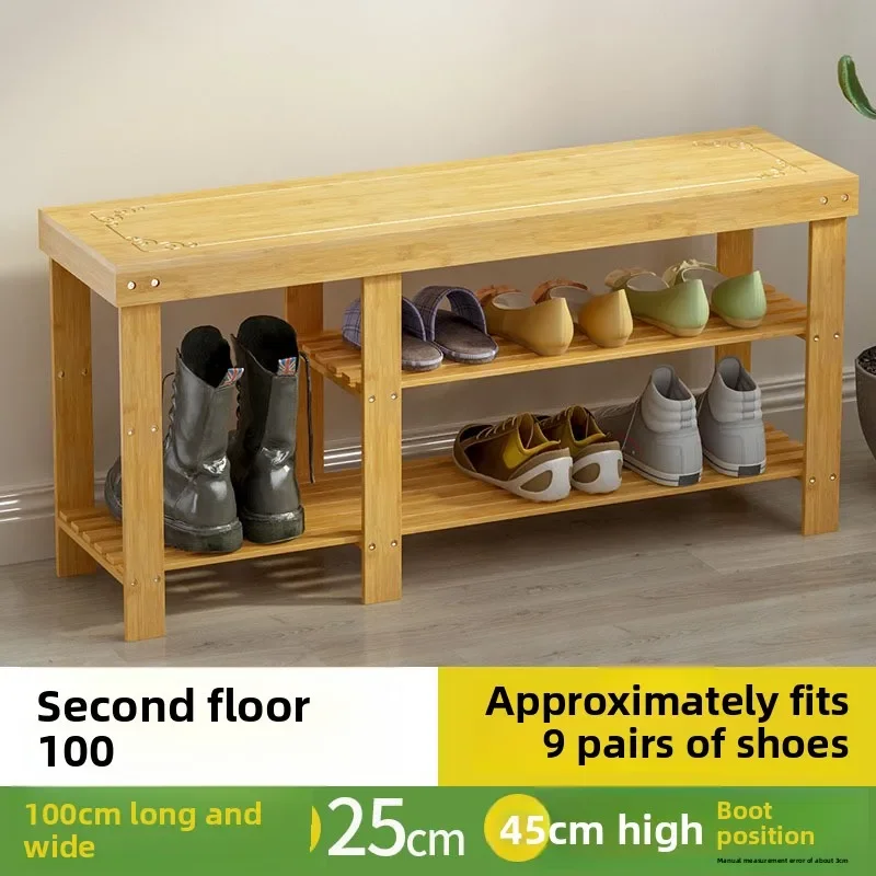 Shoe changing stool household door shoe cabinet seat stool integrated seated small stool wear shoe stool soft bag shoe rack