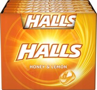 Halls Honey & Lemon Candies 33.5g x 20 pieces