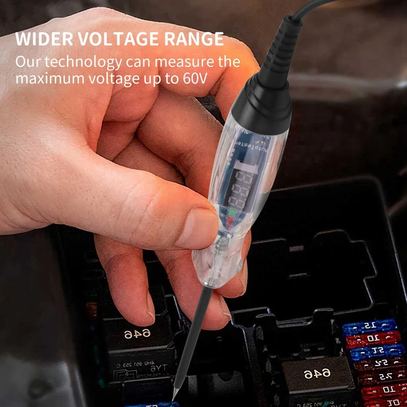 3X Automotive Test Light 3-60V DC Digital LED Ciruit Tester Auto Bidirectional Voltage Tester Electric Test Pen