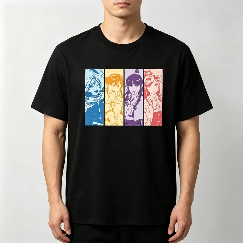 Funny Ace Attorney Investigations Collection T-Shirt Men Women's Round Neck Cotton Tee Short Sleeve Unisex Y2k Top Summer