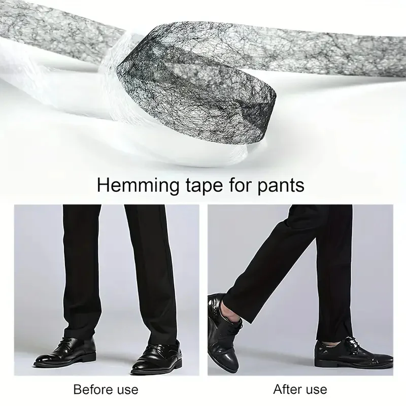 4 rotoli di ferro su nastro per orlatura fodera adesiva a doppia faccia Hot Melt per pantaloni abiti tende per vestiti accessori per cucire fai da te