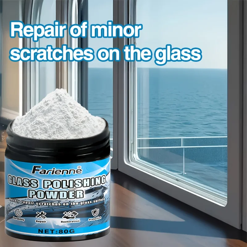 مسحوق تلميع زجاجي متعدد الوظائف، لمرايا حمام السيارات، يستعيد وضوح السطح بسرعة، تلميع احترافي #4