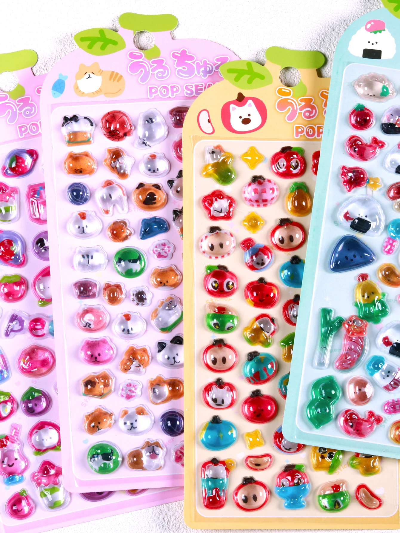 

3D embossed crystal stickers include fruit, food and other acrylic embossed stickers, DIY phone case decoration