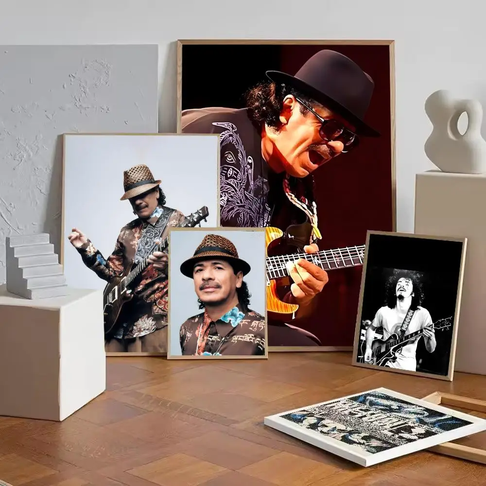 Latin Rock singer Carlos Santana Poster HD Self-Adhesive Wall Decor Home Office Dorm Bedroom & More Ideal Gift Choice