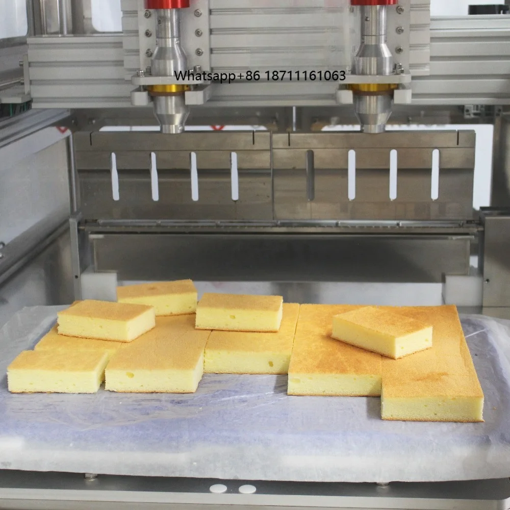 CNC Ultrasonic Cake Cutter Machine Sponge Cake Mousse Cake Sachima Nougat Food Cutting Equipment