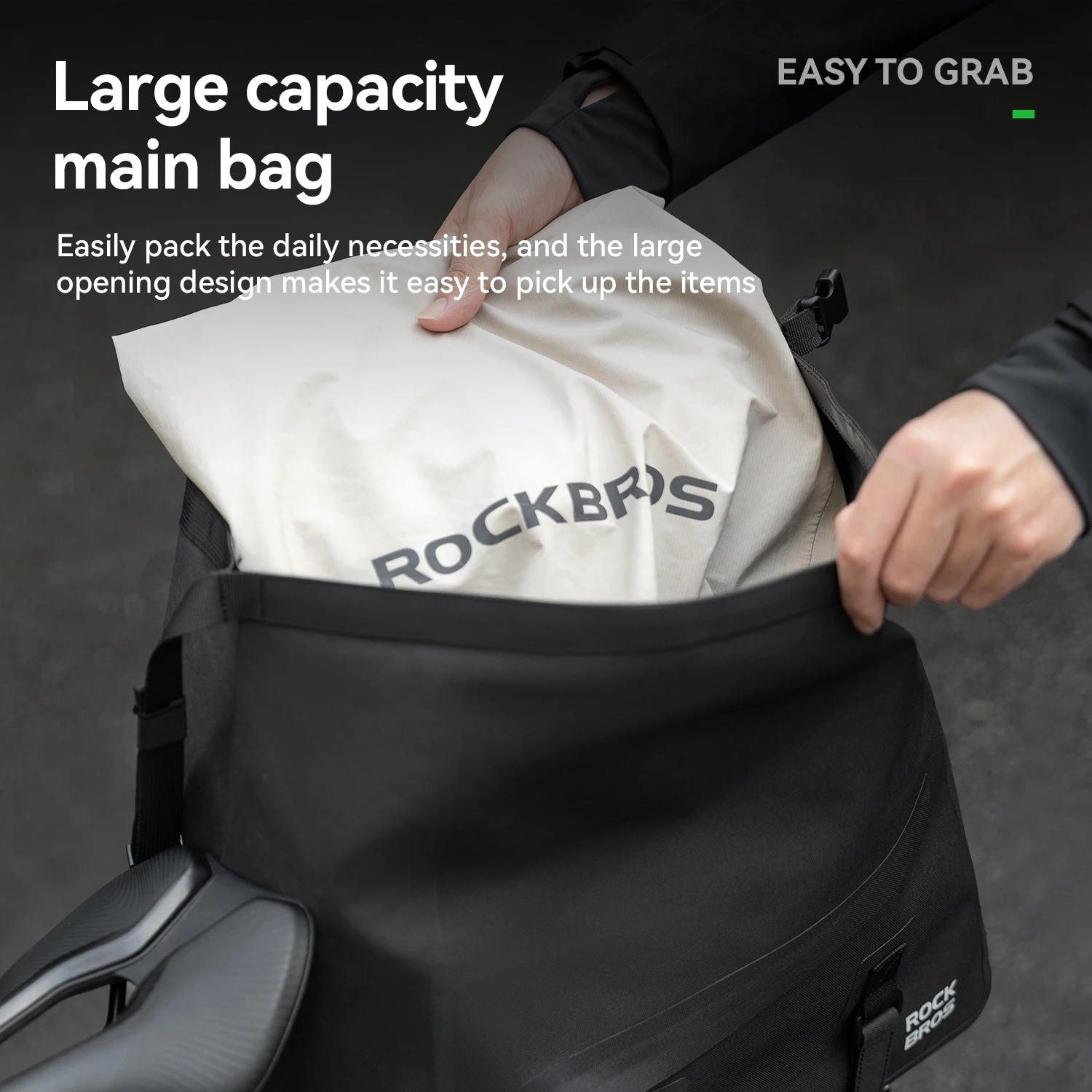 ROCKBROS Bicycle Carrier Bag MTB Bike Fully waterproof Rack Bag Trunk Pannier Cycling Multifunctional Large Capacity Travel Bag