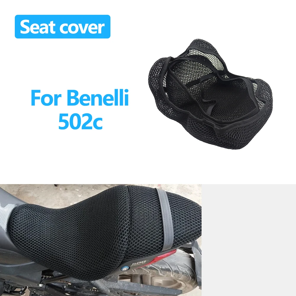 

For Benelli 502C Motorcycle Seat Cover 3D Mesh Fabric Seat Non-Slip Breathable Heat insulation Protect Cushion