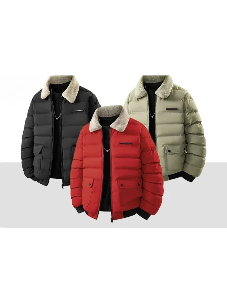 Chaqueta acolchada para hombre, ropa ligera de invierno para hombre, cuello levantado informal, Parka gruesa y cálida para viajes al aire libre, estilo callejero