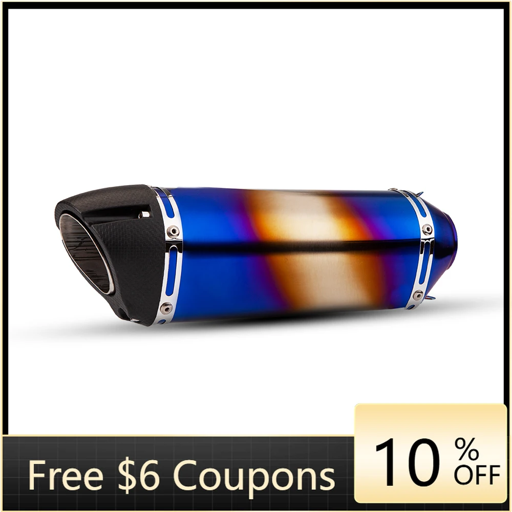 

STLF Suitable for 51mm Universal Motorcycle Exhaust System Stainless Steel Muffler for MT09 CBR650 ADV750 ADV350 Z900 Z800 T78