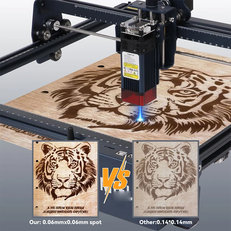 Grabador láser CNC de 6W/12W para teléfono y WiFi USB/aplicación/mesa en línea Woodwoker Metal vidrio acrílico láser corte máquina de grabado