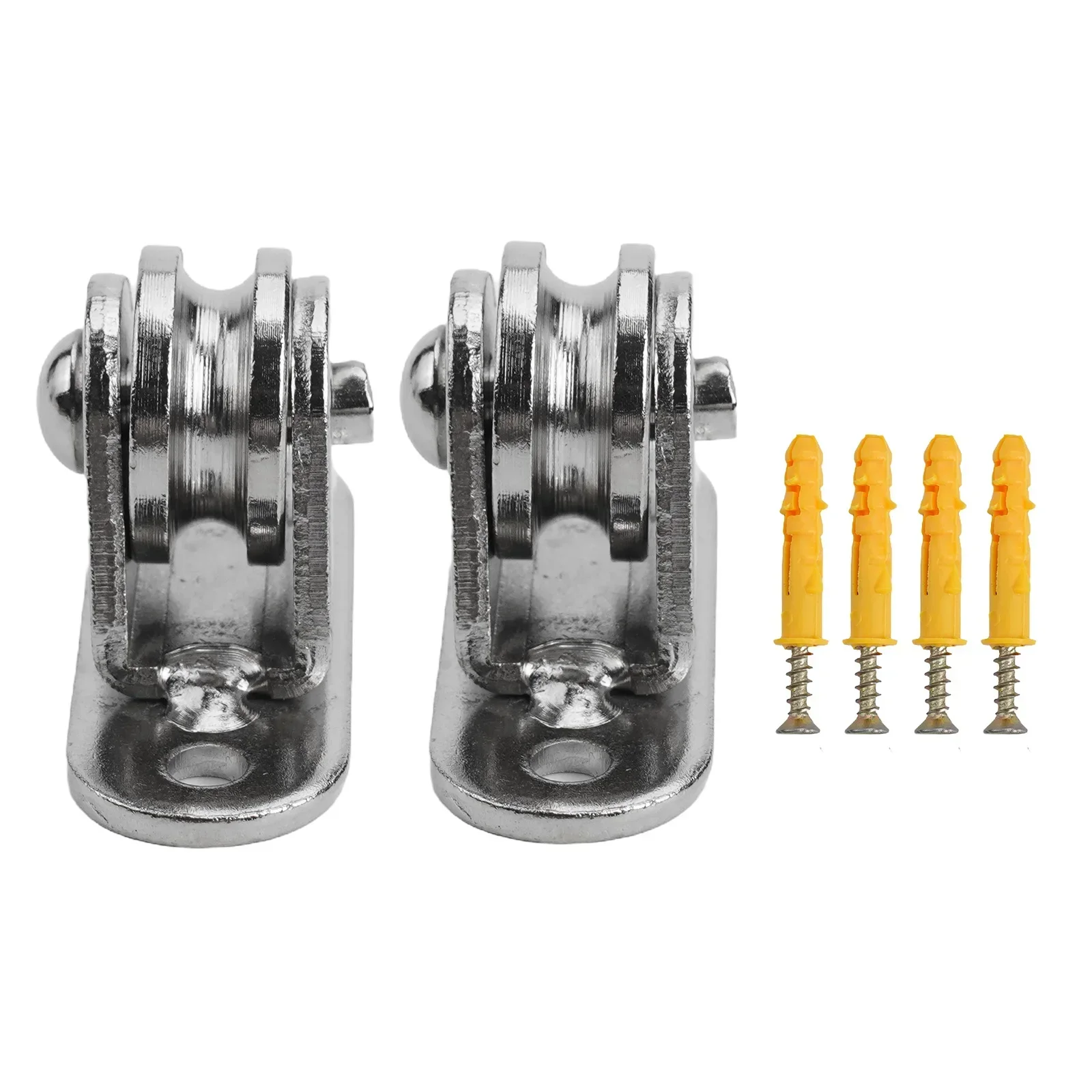 

Stainless Steel Pulley Gym Sliding Gate Groove Pulley Wheels Blocks Rollers With Screws Heavy Duty Fixed Lifting Pulleys